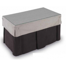 Mesa Camilla Modelo Rocky de 110x70 o 120x70 Color chocolate y tapete especial tableado incluido