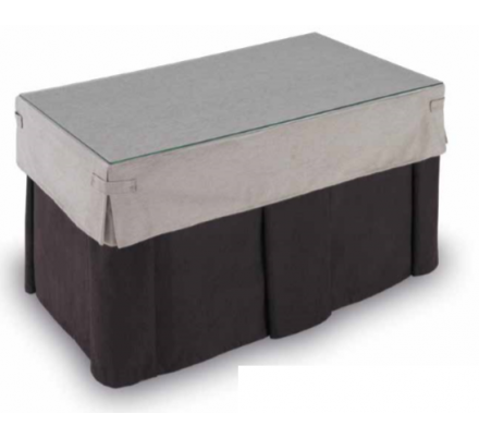 Mesa Camilla Modelo Rocky de 110x70 o 120x70 Color chocolate y tapete especial tableado incluido