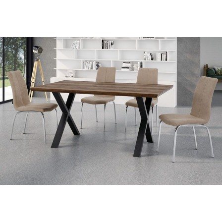 MESA DE COMEDOR PANORAMA MDF-ACERO VARIAS MEDIDAS
