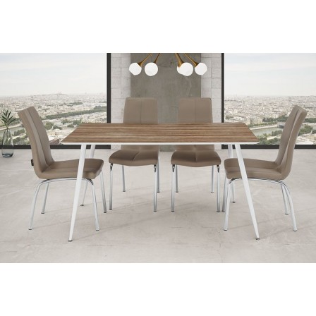 MESA DE COMEDOR PANAMA MDF-ACERO VARIAS MEDIDAS