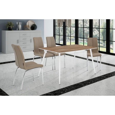 MESA DE COMEDOR PANAMA MDF-ACERO VARIAS MEDIDAS