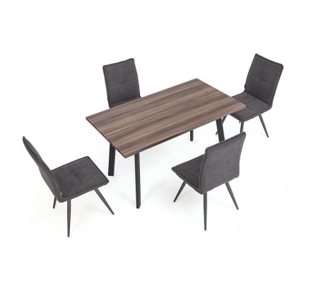 Mesa Comedor Krisis 140x80 Mdf -Metal Negro Varios Colores