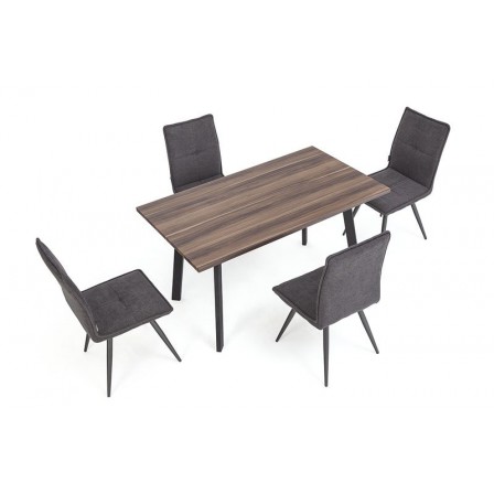 Mesa Comedor Krisis 140x80 Mdf -Metal Negro Varios Colores