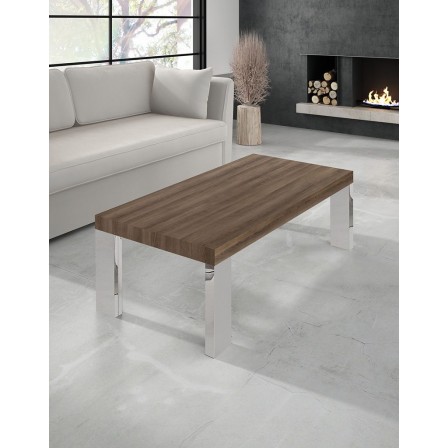 MESA DE CENTRO BÓSFORO MDF-ACERO INOXIDABLE 120X60 VARIOS COLORES