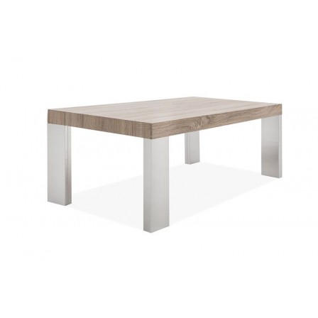 MESA DE CENTRO BÓSFORO MDF-ACERO INOXIDABLE 120X60 VARIOS COLORES