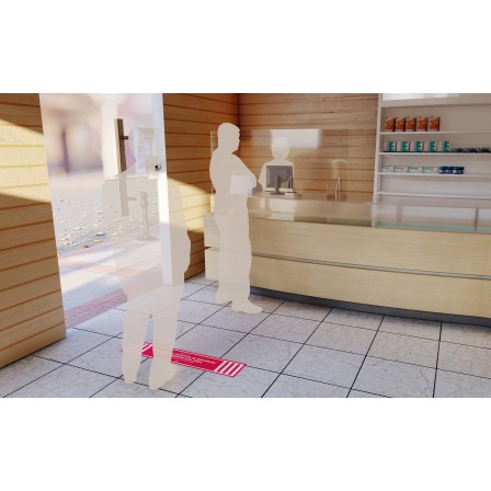 Vinilo marcador de distancia de seguridad 100x20