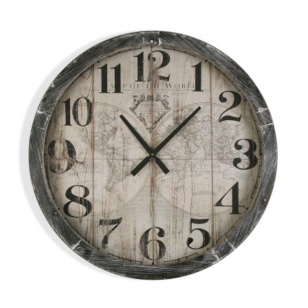 RELOJ PARED MAP WORLD 76,5CM - Imagen 1