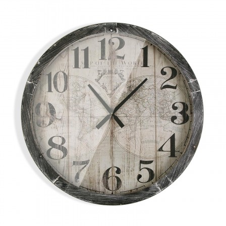 RELOJ PARED MAP WORLD 76,5CM - Imagen 2