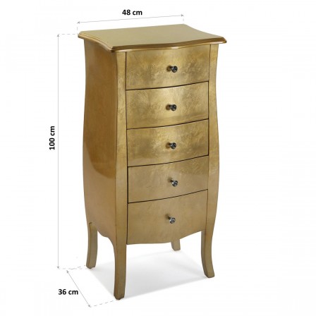 MESA COMODA DORADA CAGLIARI - Imagen 6
