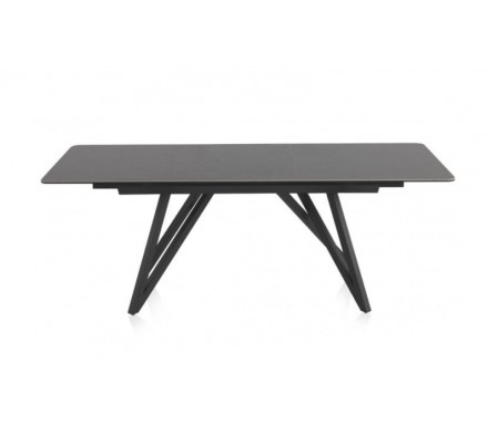 MESA EXTENSIBLE CERÁMICA COMEDOR MODELO GRIN COLOR GRIS 160/210X90