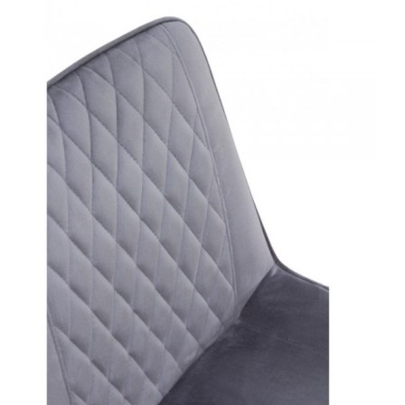 SILLÓN GIRATORIO TAPIZADO MODELO MAURO PATAS METALICAS TERCIOPELO AZUL