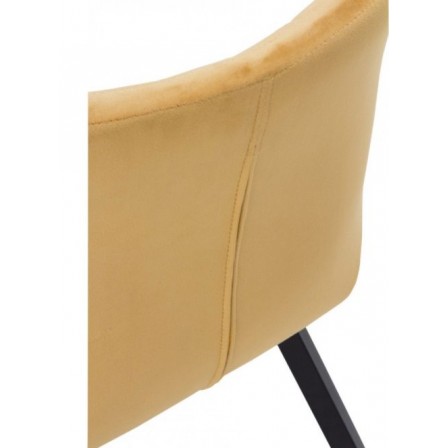 SILLÓN GIRATORIO TAPIZADO MODELO MAURO PATAS METALICAS TERCIOPELO AZUL
