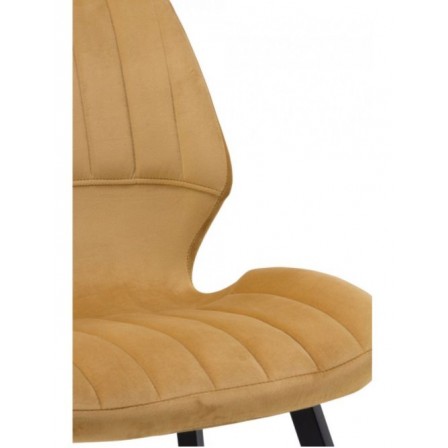 SILLÓN GIRATORIO TAPIZADO MODELO MAURO PATAS METALICAS TERCIOPELO AZUL