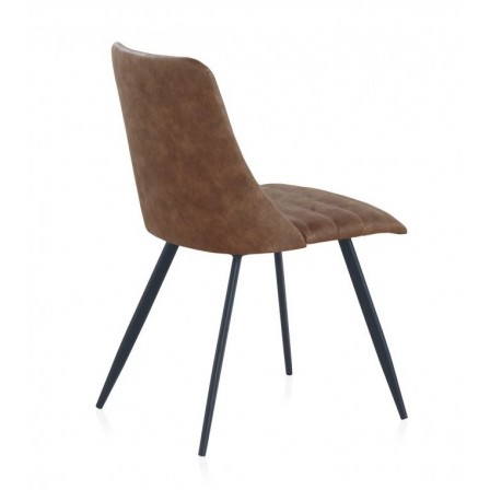 SILLÓN GIRATORIO TAPIZADO MODELO MAURO PATAS METALICAS TERCIOPELO AZUL