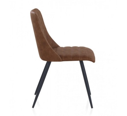 SILLÓN GIRATORIO TAPIZADO MODELO MAURO PATAS METALICAS TERCIOPELO AZUL