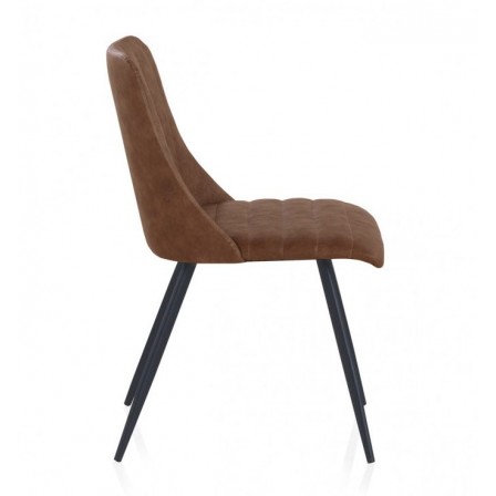 SILLÓN GIRATORIO TAPIZADO MODELO MAURO PATAS METALICAS TERCIOPELO AZUL
