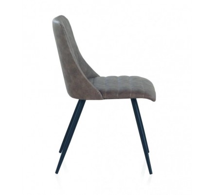 SILLÓN GIRATORIO TAPIZADO MODELO MAURO PATAS METALICAS TERCIOPELO AZUL