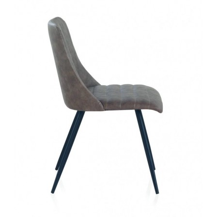 SILLÓN GIRATORIO TAPIZADO MODELO MAURO PATAS METALICAS TERCIOPELO AZUL