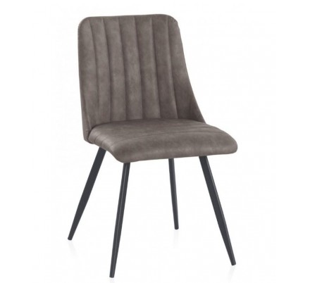 SILLÓN GIRATORIO TAPIZADO MODELO MAURO PATAS METALICAS TERCIOPELO AZUL
