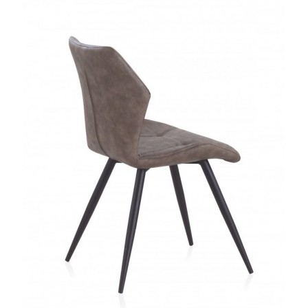 SILLÓN GIRATORIO TAPIZADO MODELO MAURO PATAS METALICAS TERCIOPELO AZUL