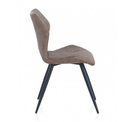 SILLÓN GIRATORIO TAPIZADO MODELO MAURO PATAS METALICAS TERCIOPELO AZUL