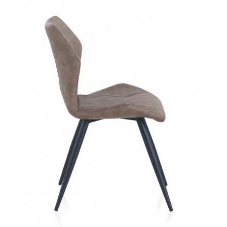 SILLÓN GIRATORIO TAPIZADO MODELO MAURO PATAS METALICAS TERCIOPELO AZUL