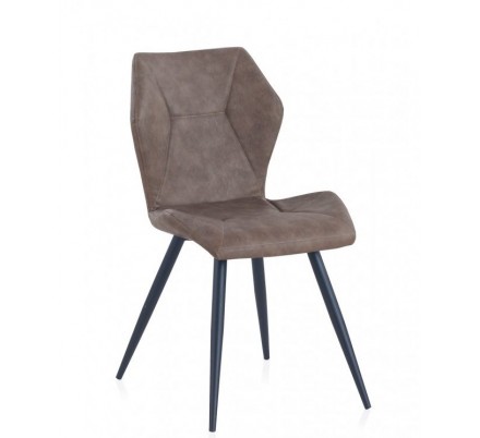 SILLÓN GIRATORIO TAPIZADO MODELO MAURO PATAS METALICAS TERCIOPELO AZUL
