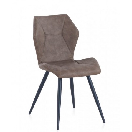 SILLÓN GIRATORIO TAPIZADO MODELO MAURO PATAS METALICAS TERCIOPELO AZUL