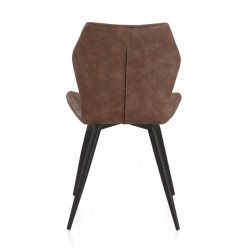 SILLÓN GIRATORIO TAPIZADO MODELO MAURO PATAS METALICAS TERCIOPELO AZUL