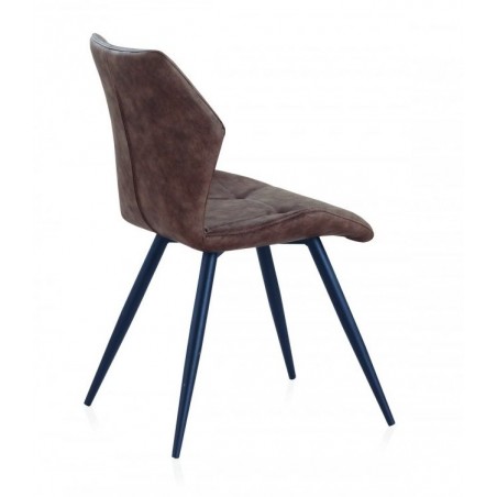 SILLÓN GIRATORIO TAPIZADO MODELO MAURO PATAS METALICAS TERCIOPELO AZUL