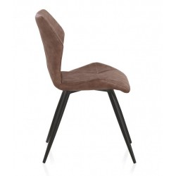 SILLÓN GIRATORIO TAPIZADO MODELO MAURO PATAS METALICAS TERCIOPELO AZUL