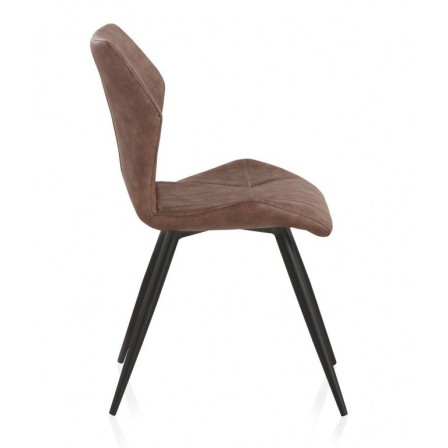 SILLÓN GIRATORIO TAPIZADO MODELO MAURO PATAS METALICAS TERCIOPELO AZUL