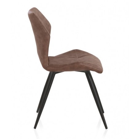 SILLÓN GIRATORIO TAPIZADO MODELO MAURO PATAS METALICAS TERCIOPELO AZUL