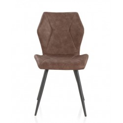 SILLÓN GIRATORIO TAPIZADO MODELO MAURO PATAS METALICAS TERCIOPELO AZUL