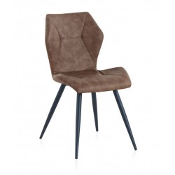 SILLÓN GIRATORIO TAPIZADO MODELO MAURO PATAS METALICAS TERCIOPELO AZUL