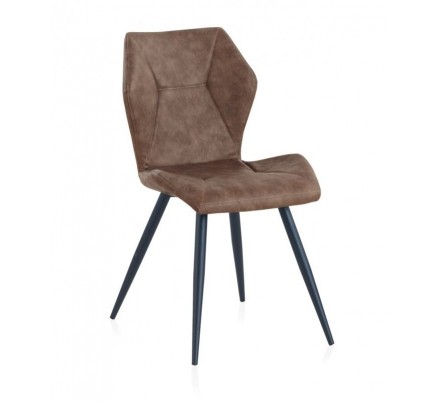 SILLÓN GIRATORIO TAPIZADO MODELO MAURO PATAS METALICAS TERCIOPELO AZUL