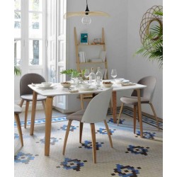 SILLÓN GIRATORIO TAPIZADO MODELO MAURO PATAS METALICAS TERCIOPELO AZUL