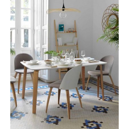 SILLÓN GIRATORIO TAPIZADO MODELO MAURO PATAS METALICAS TERCIOPELO AZUL