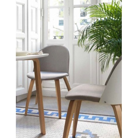 SILLÓN GIRATORIO TAPIZADO MODELO MAURO PATAS METALICAS TERCIOPELO AZUL