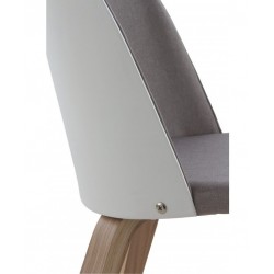 SILLÓN GIRATORIO TAPIZADO MODELO MAURO PATAS METALICAS TERCIOPELO AZUL