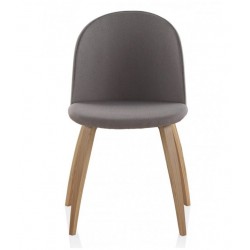 SILLÓN GIRATORIO TAPIZADO MODELO MAURO PATAS METALICAS TERCIOPELO AZUL