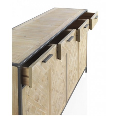 APARADOR 3 PUERTAS 3 CAJONES MODELO DISSET MADERA DE ACACIA 160x105