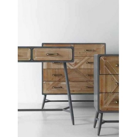 MESITA 3 CAJONES  MADERA DE ABETO MODELO BUDAPES  40X35X67