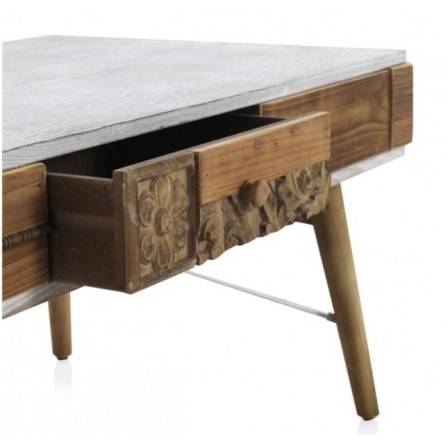 MESITA 3 CAJONES  MADERA DE ABETO MODELO BUDAPES  40X35X67