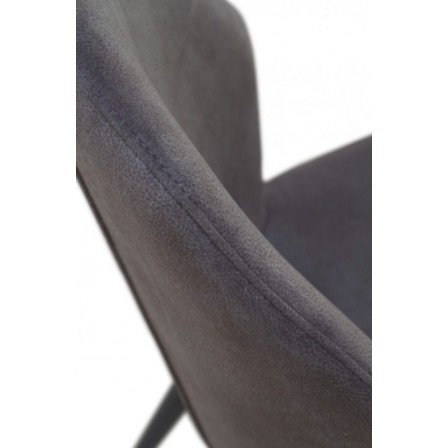 SILLA TAPIZADA GRIS OSCURO MODELO ARIF 48X59X93