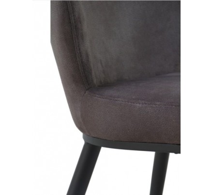 SILLA TAPIZADA GRIS OSCURO MODELO ARIF 48X59X93