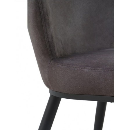 SILLA TAPIZADA GRIS OSCURO MODELO ARIF 48X59X93