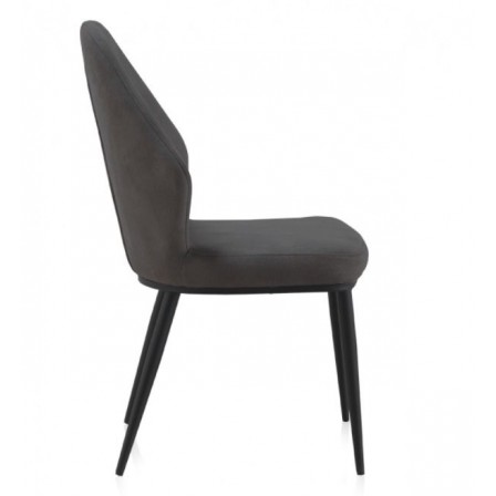 SILLA TAPIZADA GRIS OSCURO MODELO ARIF 48X59X93