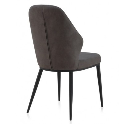 SILLA TAPIZADA GRIS OSCURO MODELO ARIF 48X59X93