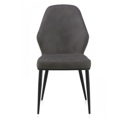 SILLA TAPIZADA GRIS OSCURO MODELO ARIF 48X59X93